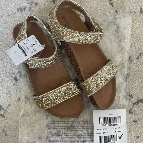 Girls' cork-sole glitter-strap sandals - Picture 5 of 5